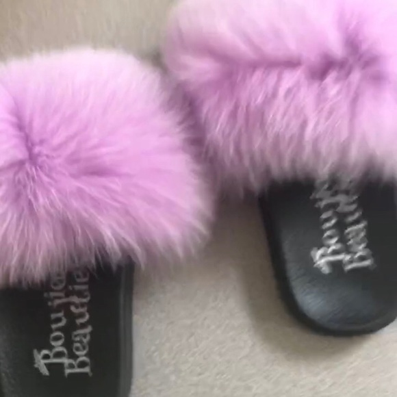 100% REAL FUR SLIPPER SLIDES - Picture 4 of 8